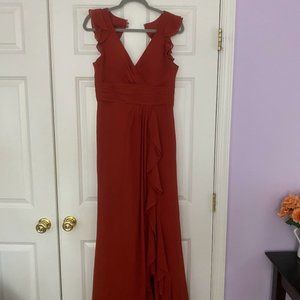 AZAZIE TASHA Rust Bridesmaid Dress A4